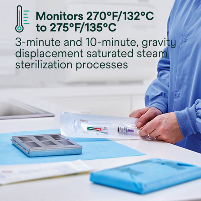 3M™ Attest™ Super Rapid Steam Biological Indicator, 1491, Blue Cap, 24min, 200/CS (CASE)