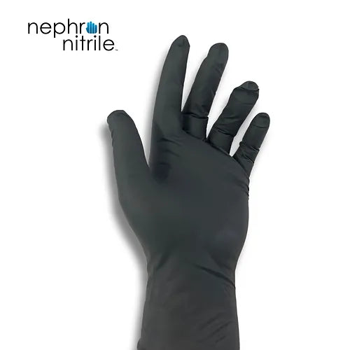 Nephron Powder-Free Nitrile Medical Examination Gloves (Blue/Black)