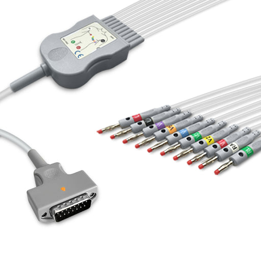 GE Healthcare Compatible One-Piece ECG Cable 2104727-001 (image 1)