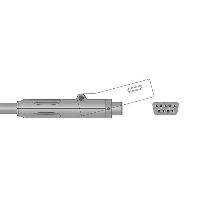 GE Compatible SpO2 Adapter Cable 1.2m (OXY-C1, used w/ Datex Ohmeda Sensors)