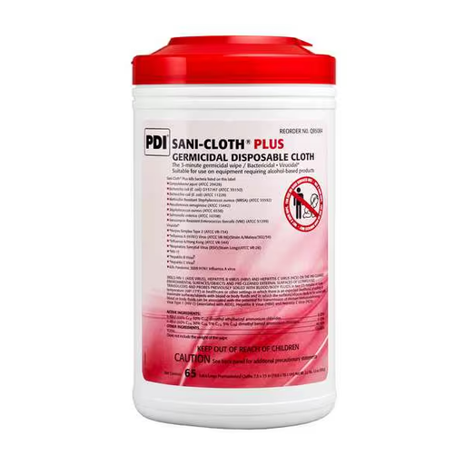 PDI Plus Germicidal Disposable Cloth, X-Large, 7.5" x 15", 6 Canisters/Case