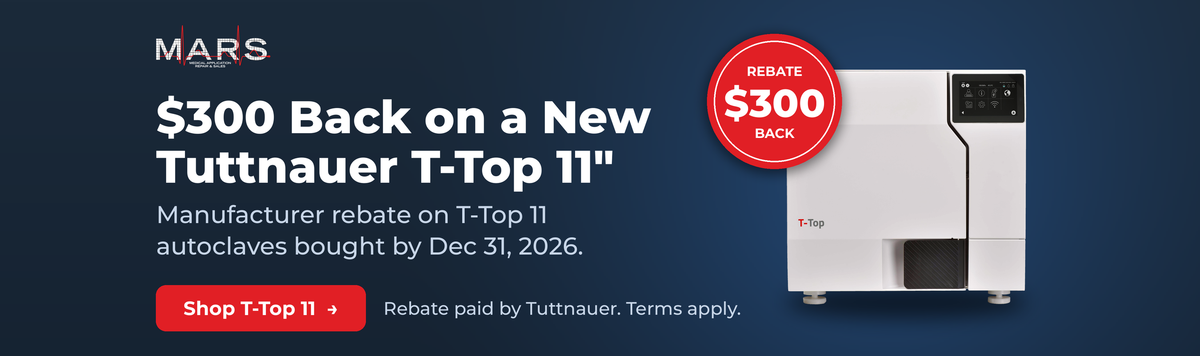 Tuttnauer T-Top 11 inch autoclave $300 back