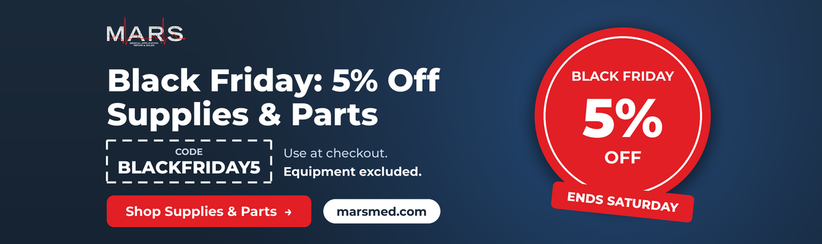 Black Friday 5% off supplies and parts