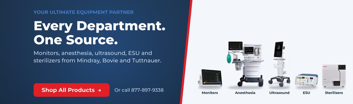 Every department, one source: monitors, anesthesia, ultrasound, ESU and sterilizers
