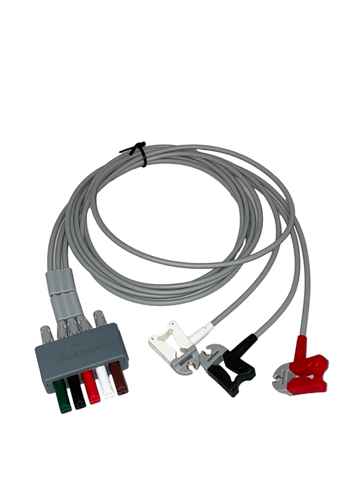 Mindray 3 Lead ECG Pinch Clip Lead Wires - Adult/Pediatric