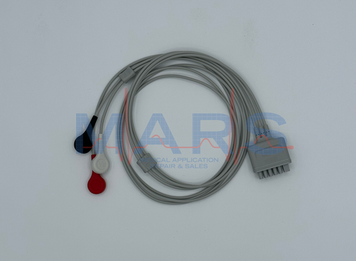MDPro 3-Lead ECG Leadwires, N/T, AHA, Snap, 36"