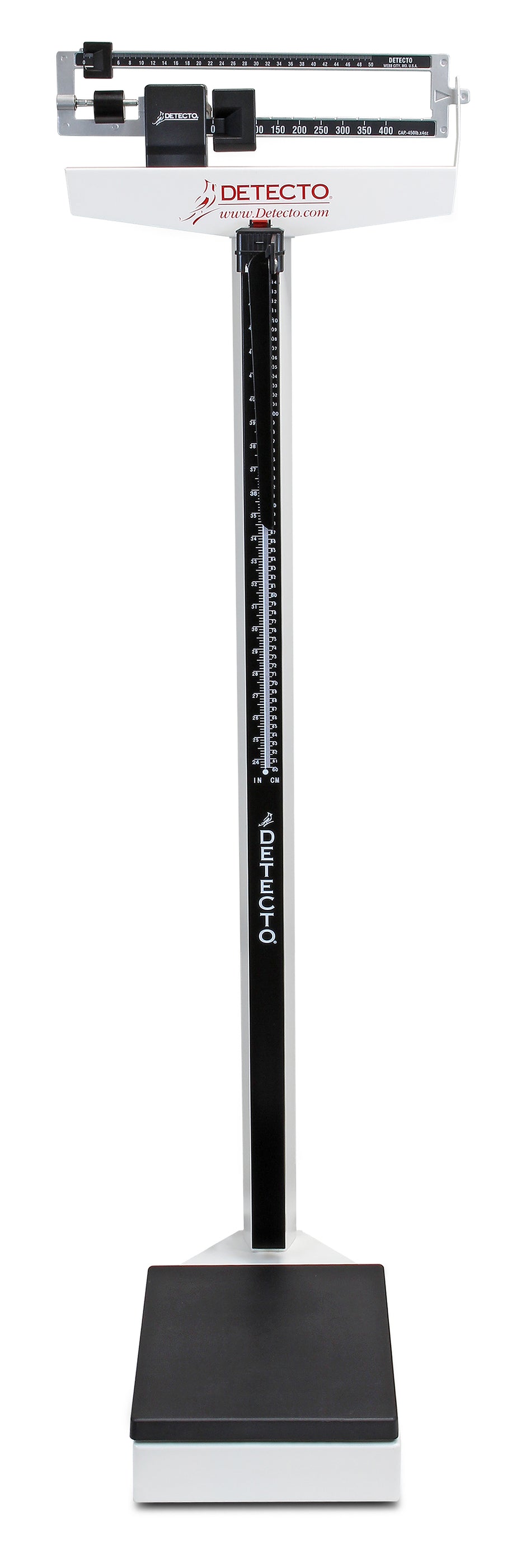 Detecto 439 Mechanical Eye-Level Physician's Scale, Weigh Beam, 450 lb ...