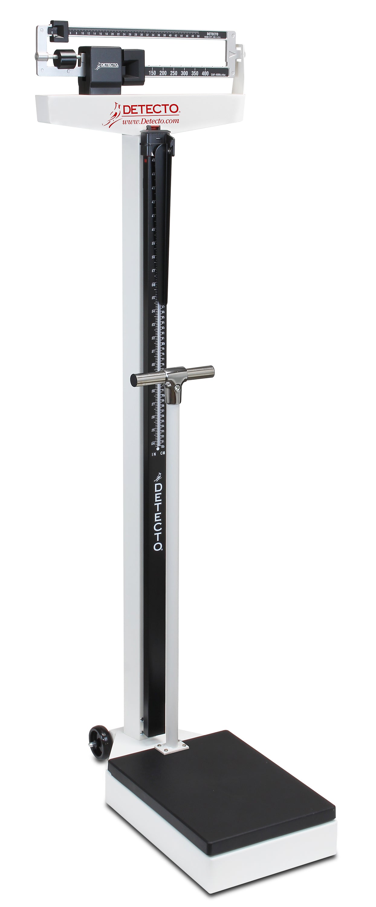 Detecto 448 Mechanical Eye-Level Physician's Scale, Weigh Beam, 450 lb ...