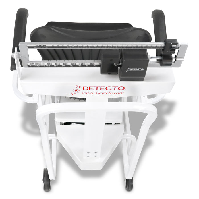 Detecto 4751 Mechanical Chair Scale, Weighbeam, 440 lb x 4 oz / 200 kg x 100 g