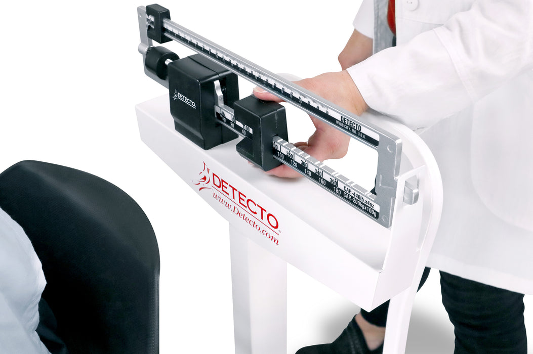 Detecto 4751 Mechanical Chair Scale, Weighbeam, 440 lb x 4 oz / 200 kg x 100 g