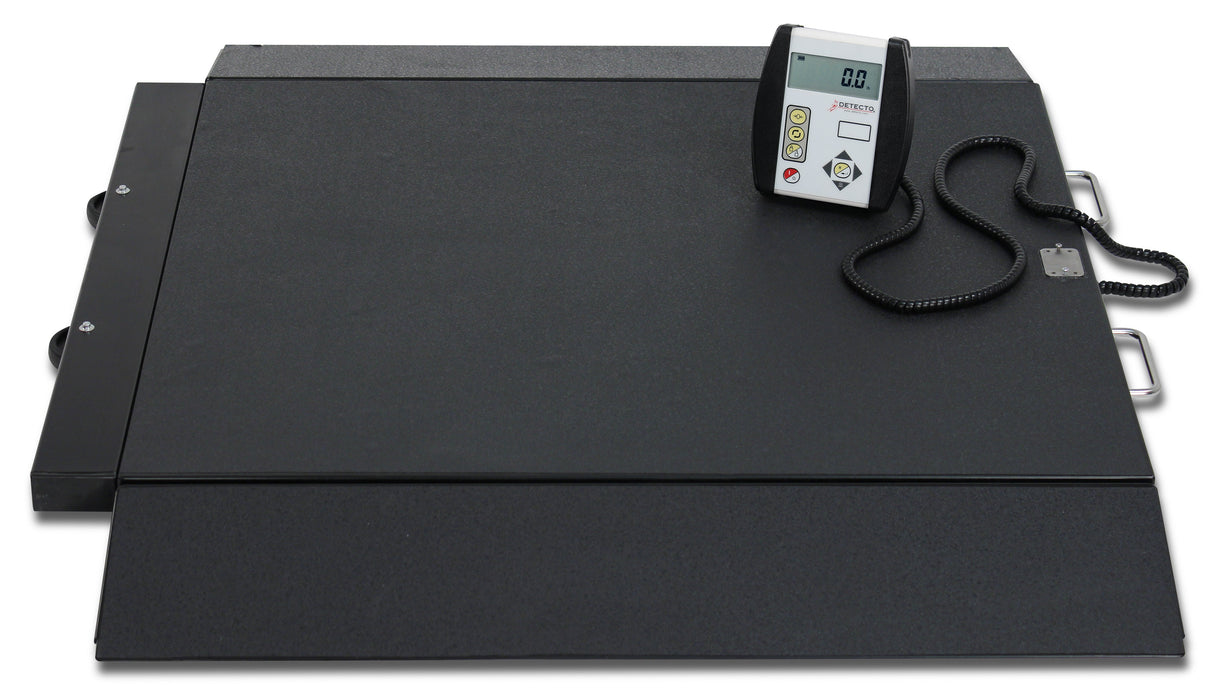 Detecto 6400-C-AC Digital Wheelchair Scale, Portable, 1000 lb x .2 lb / 450 kg x .1 kg, BT / WiFi, AC Adapter