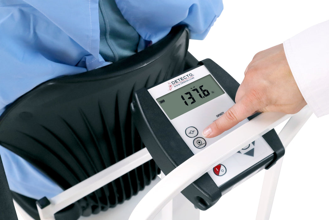 Detecto 6475-C-AC Digital Chair Scale, 400 lb x .2 lb / 180 kg x .1 kg, BT / WiFi
