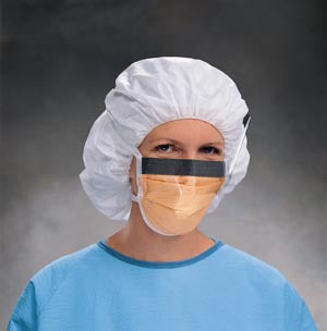 Halyard Fluidshield¨ Fog-Free Surgical Mask with Ties, Level 3, Wraparound Visor, Orange, 25/pkg, 4 pkg/cs  