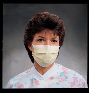 Halyard Procedure Mask, Yellow, 50/pkg, 10 pkg/cs - 47117 - MARS