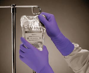 Halyard Purple Nitrile Extended Cuff Exam Gloves, 12", Medium, 50/Box, 10 Boxes/Case