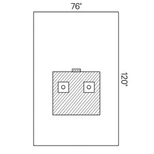 Halyard Bi-Limb Drape, 76" x 120", Sterile, 14/cs 