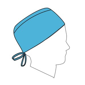 Halyard Surgical Cap, Blue, Universal, 100/bx, 3 bx/cs 