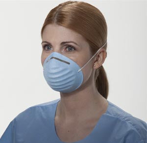 Halyard Standard Cone Mask, Headband, Blue, 50/pkg, 6 pkg/cs  